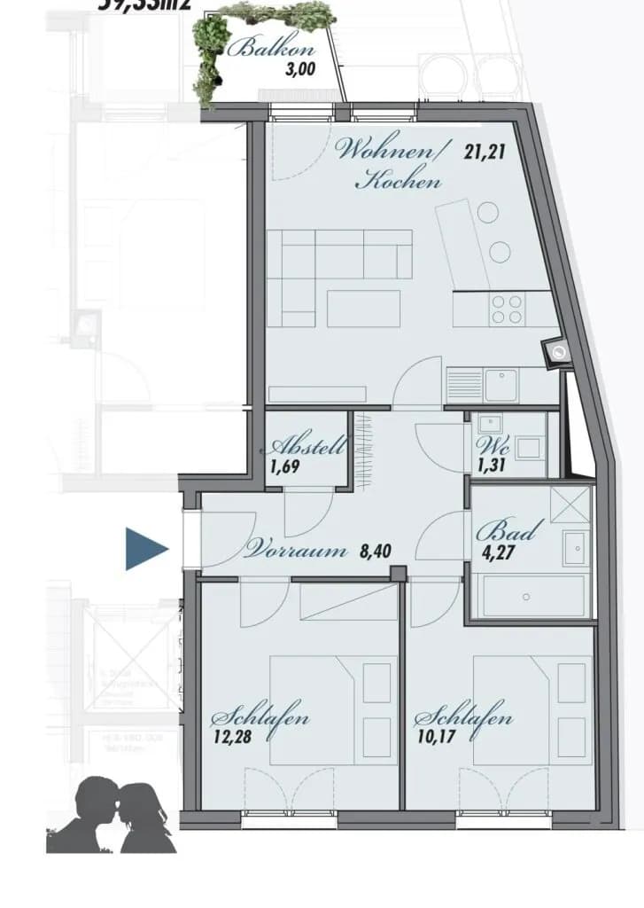 3-Zimmer-Wohnung kaufen in Wien – 60 m², € 360.000 – Bild 27 von 27