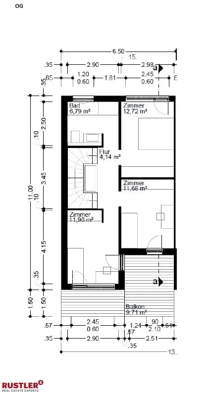 4-Zimmer-Haus mieten in Klagenfurt – 96 m², € 1.790 – Bild 23 von 25