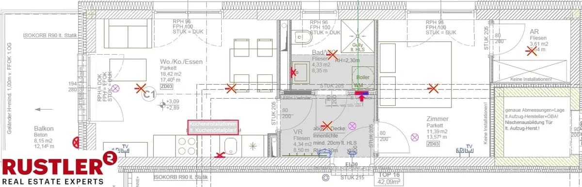 2-Zimmer-Wohnung mieten in Graz – 42,09 m², € 609 – Bild 7 von 8