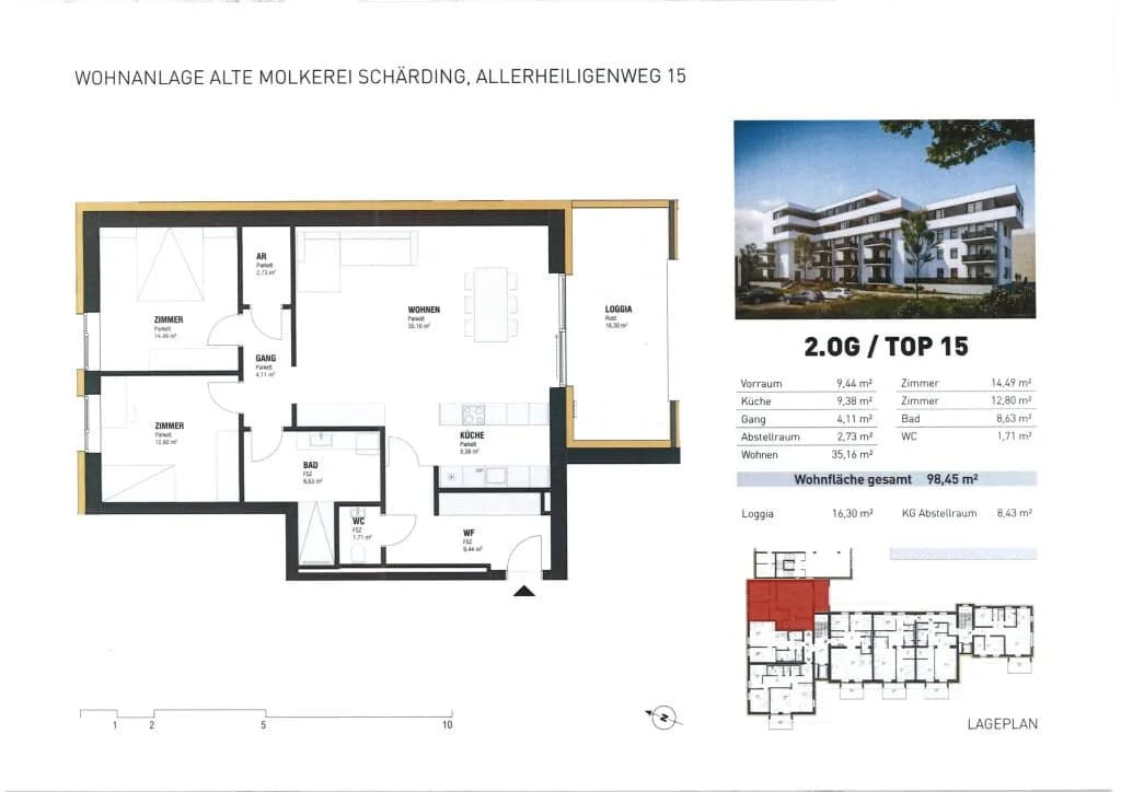 3-Zimmer-Wohnung mieten in Schärding – 114,75 m², € 1.237 – Bild 26 von 27