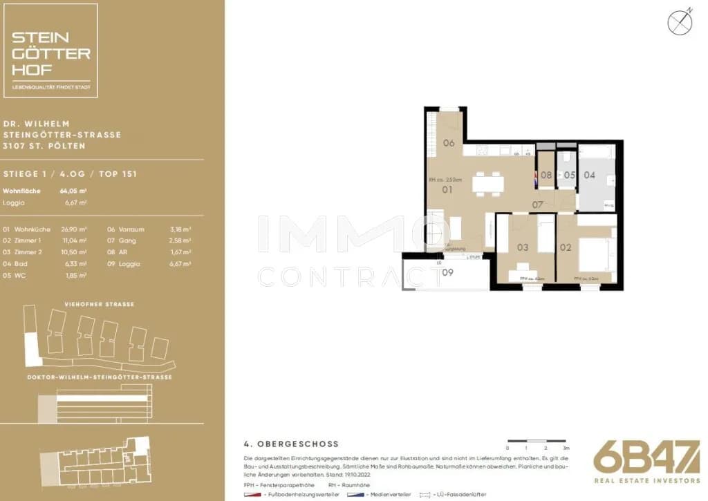 3-Zimmer-Wohnung kaufen in Sankt Pölten – 64,05 m², € 233.700 – Bild 17 von 17