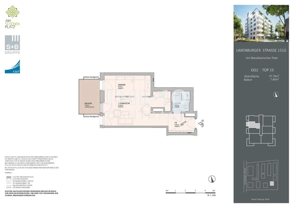 2-Zimmer-Wohnung kaufen in Wien – 37,76 m², € 355.000 – Bild 12 von 12