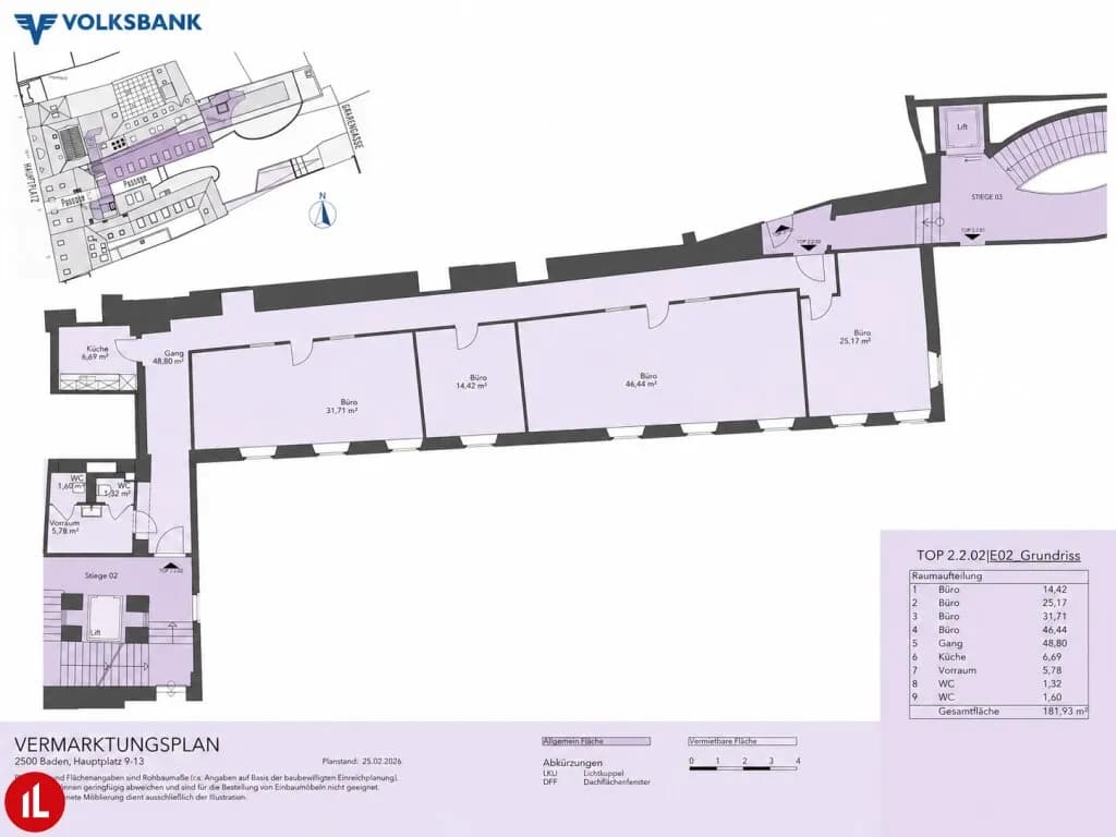 Gewerbeimmobilie mieten in Baden – 182 m², € 3.129 – Bild 2 von 2