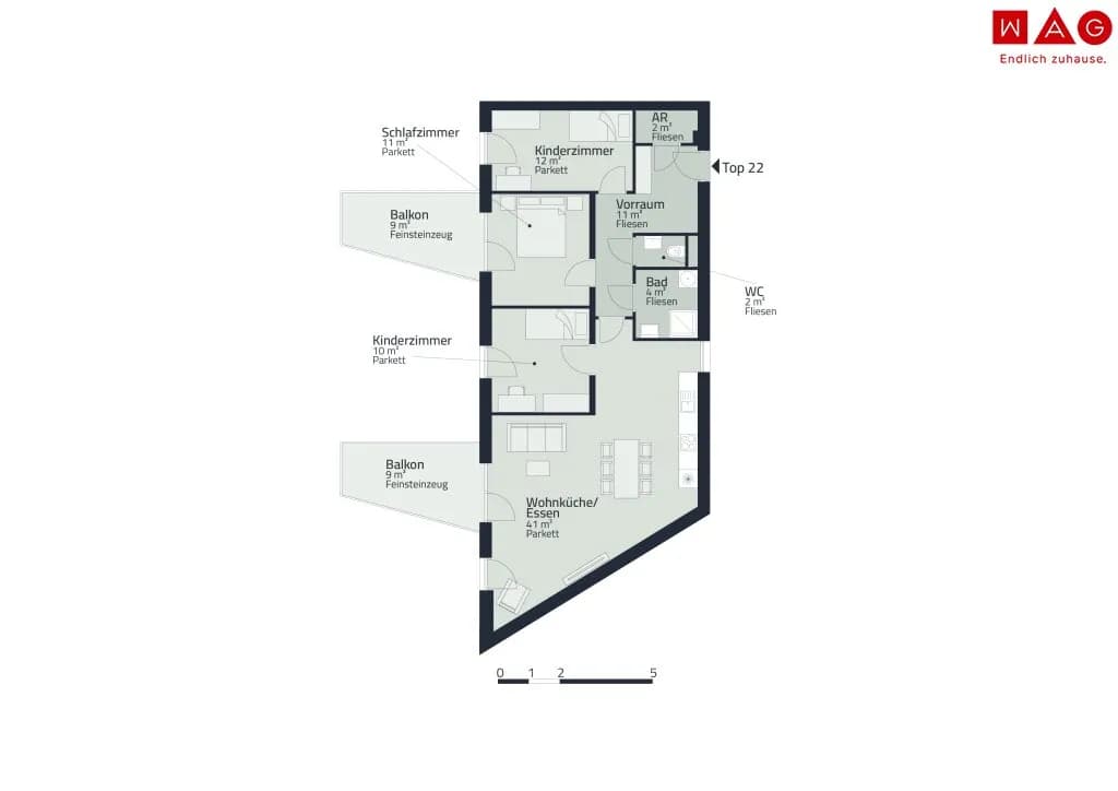 4-Zimmer-Wohnung mieten in Graz – 93 m², € 1.512 – Bild 9 von 10