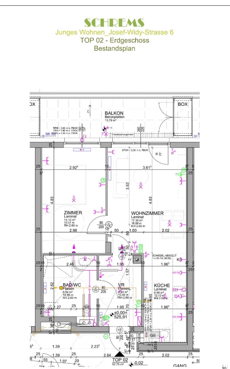 2-Zimmer-Wohnung mieten in Gmünd – 52,75 m², € 609 – Bild 2 von 2