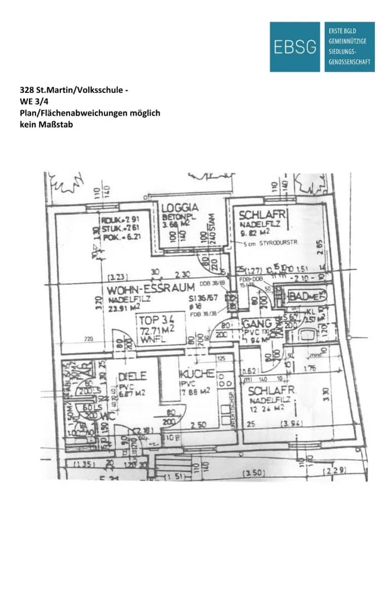 3-Zimmer-Wohnung mieten in Oberpullendorf – 72,71 m², € 649 – Bild 2 von 5