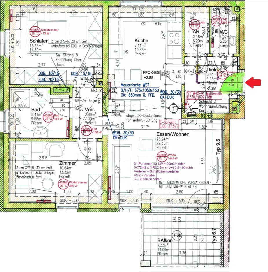 3-Zimmer-Wohnung mieten in Südoststeiermark – 75,2 m², € 976 – Bild 12 von 12