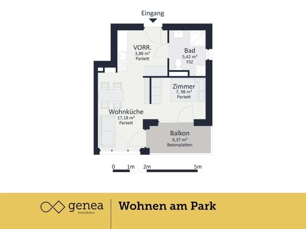 2-Zimmer-Wohnung kaufen in Graz – 34,52 m², € 239.000 – Bild 2 von 4