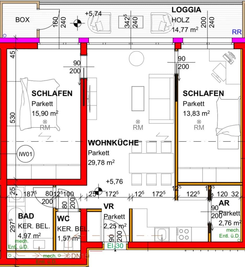 3-Zimmer-Wohnung mieten in Gänserndorf – 71,06 m², € 879 – Bild 8 von 8
