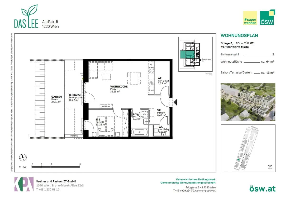 2-Zimmer-Wohnung mieten in Wien – 65,59 m², € 1.197 – Bild 8 von 9