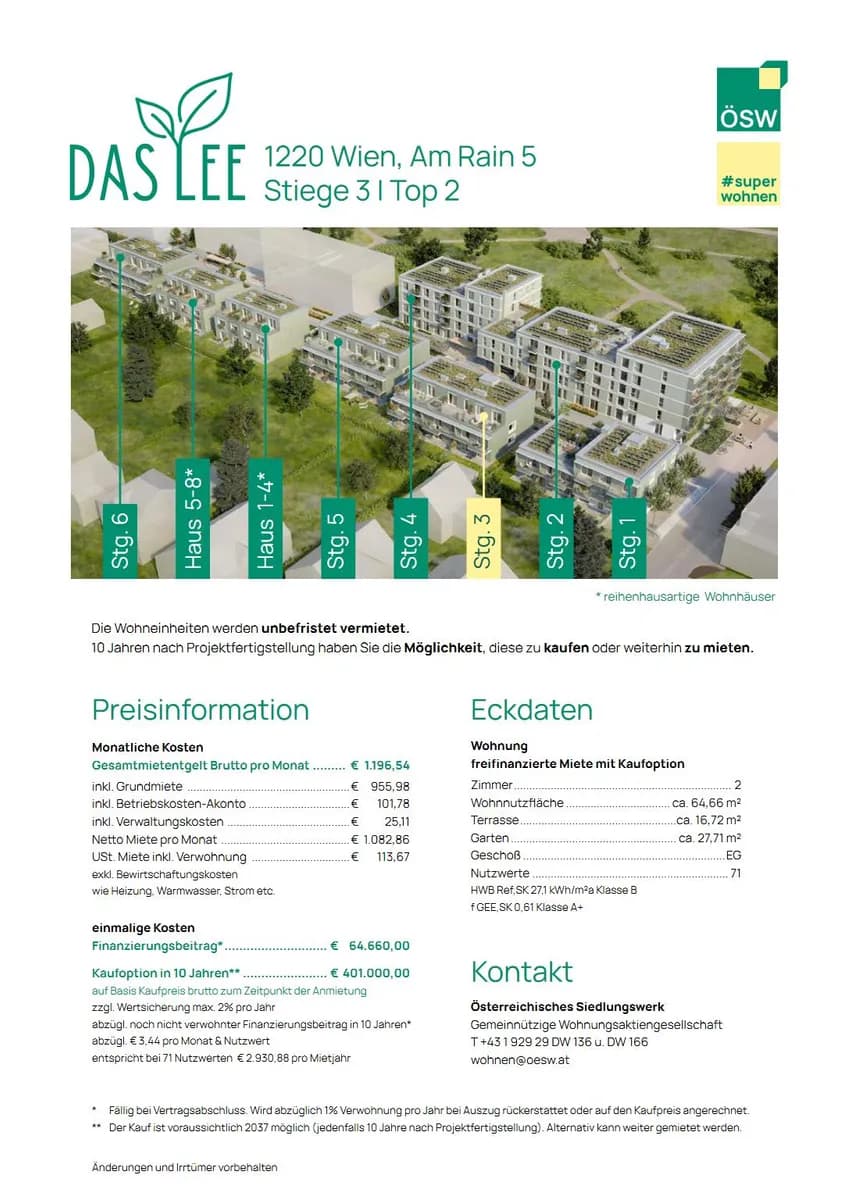 2-Zimmer-Wohnung mieten in Wien – 65,59 m², € 1.197 – Bild 9 von 9