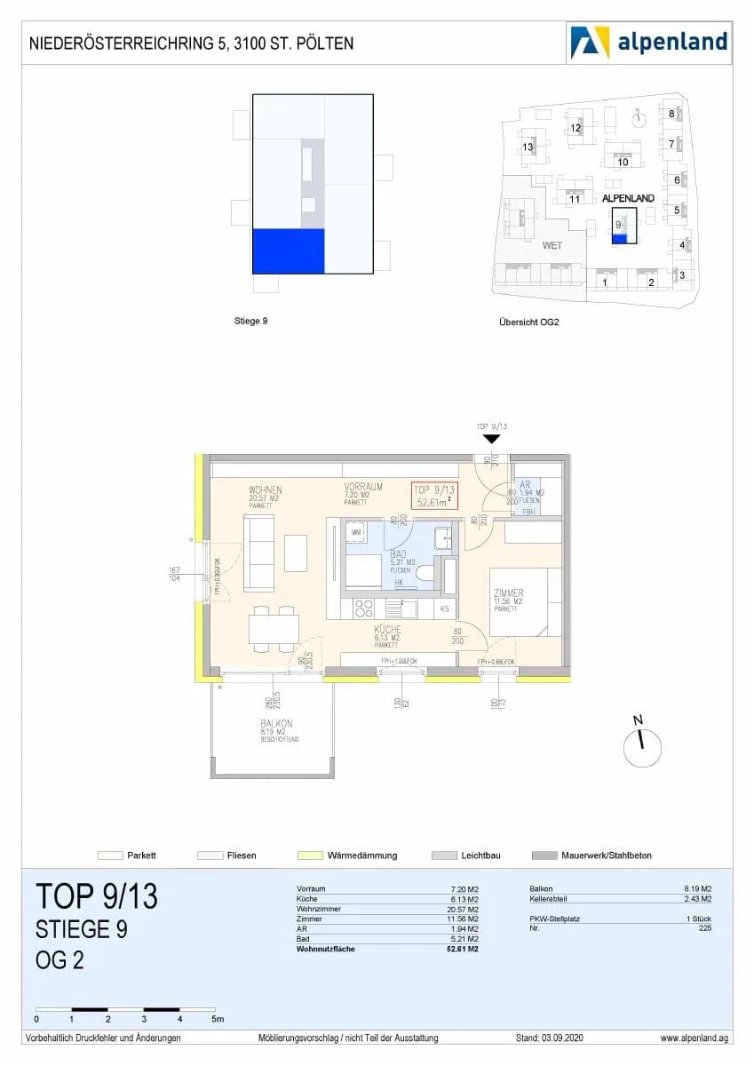 2-Zimmer-Wohnung mieten in Sankt Pölten – 52,61 m², € 641 – Bild 8 von 8