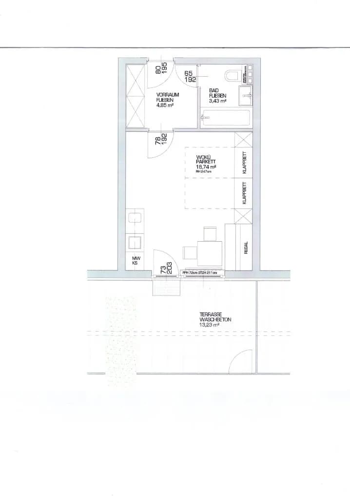 1-Zimmer-Wohnung mieten in Salzburg-Umgebung – 27 m², € 729 – Bild 8 von 8