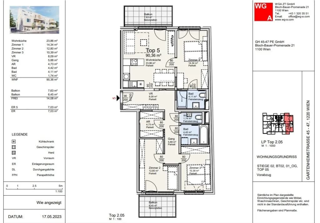 4-Zimmer-Wohnung kaufen in Wien – 90,36 m², € 431.100 – Bild 26 von 27