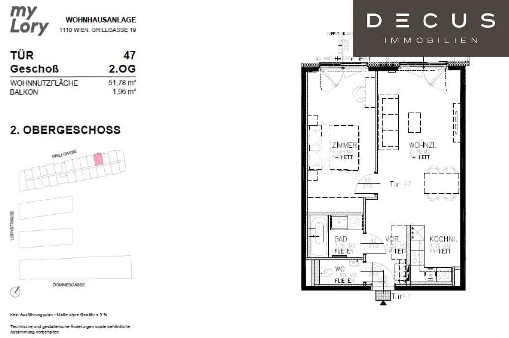 2-Zimmer-Wohnung mieten in Wien – 51,78 m², € 899 – Bild 17 von 17