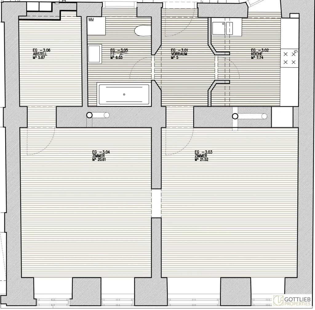 2-Zimmer-Gewerbeimmobilie mieten in Wien – 67 m², € 1.284 – Bild 21 von 22
