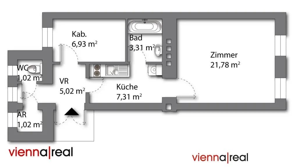 2-Zimmer-Wohnung kaufen in Wien – 46,39 m², € 215.000 – Bild 28 von 28