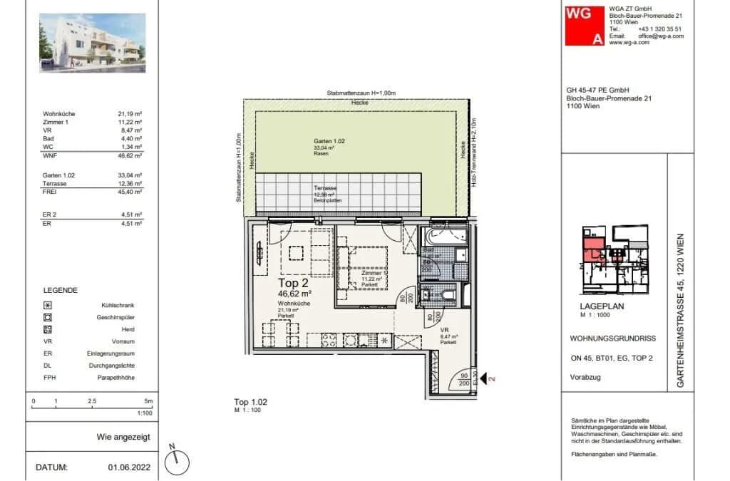 2-Zimmer-Wohnung kaufen in Wien – 46,62 m², € 242.100 – Bild 25 von 26