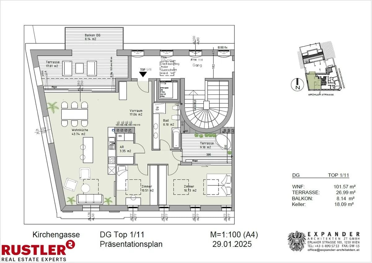 3-Zimmer-Wohnung kaufen in Mödling – 101 m², € 795.000 – Bild 6 von 8