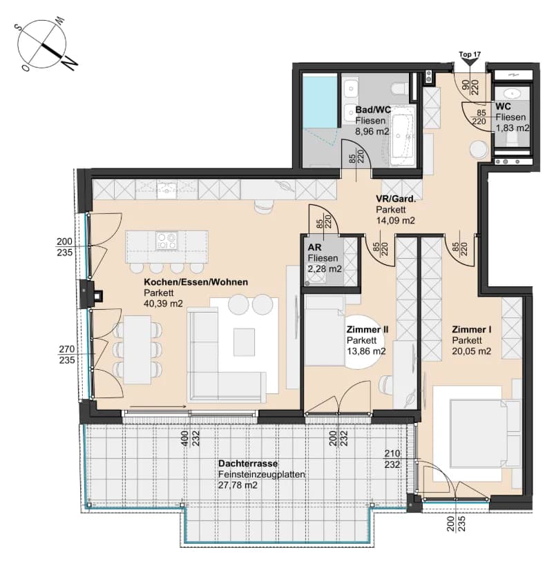 3-Zimmer-Wohnung kaufen in Mödling – 101 m², € 795.000 – Bild 8 von 8