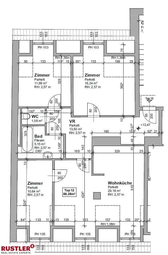 4-Zimmer-Wohnung kaufen in Graz – 88,28 m², € 346.000 – Bild 25 von 26