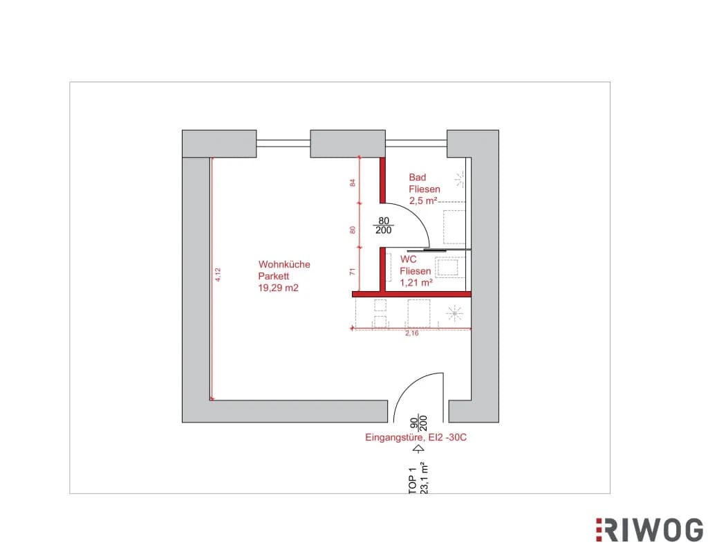 1-Zimmer-Wohnung kaufen in Wien – 23 m², € 69.000 – Bild 3 von 3