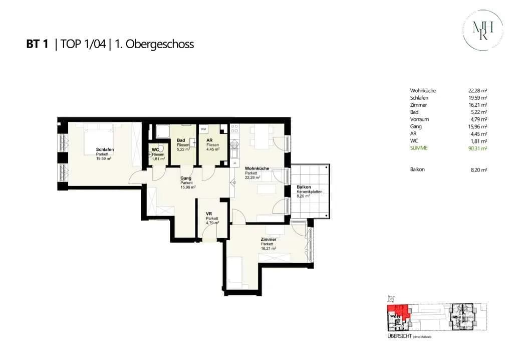 3-Zimmer-Wohnung kaufen in Wien – 90,31 m², € 779.000 – Bild 13 von 13