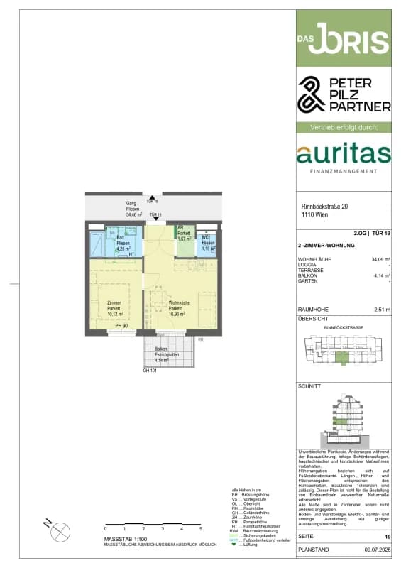 2-Zimmer-Wohnung kaufen in Wien – 34,09 m², € 263.600 – Bild 5 von 5