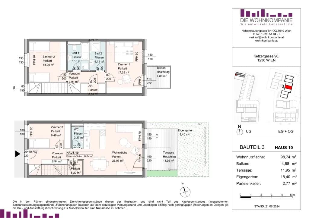 5-Zimmer-Haus kaufen in Wien – 96,59 m², € 589.000 – Bild 6 von 12