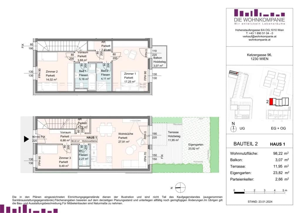 5-Zimmer-Haus kaufen in Wien – 96,59 m², € 589.000 – Bild 12 von 12