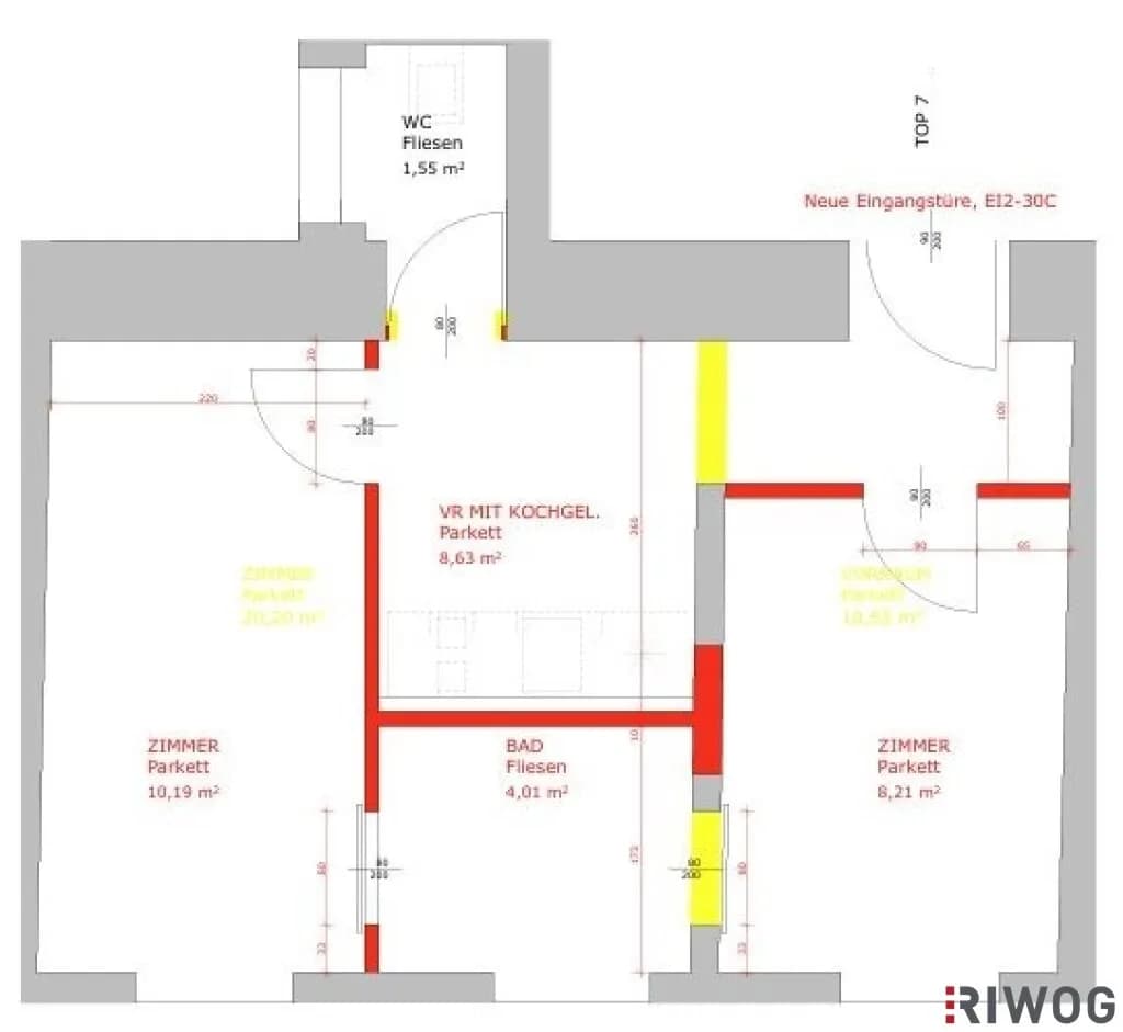 2-Zimmer-Wohnung kaufen in Wien – 33 m², € 139.000 – Bild 3 von 3