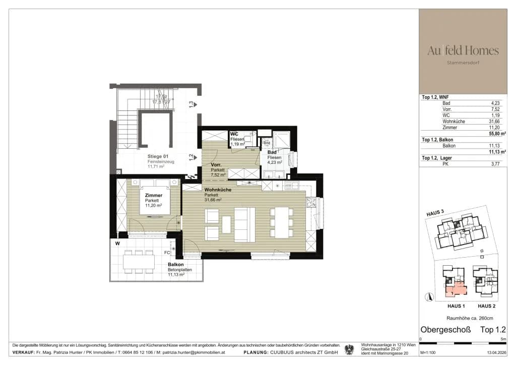 2-Zimmer-Wohnung kaufen in Wien – 57 m², € 435.000 – Bild 8 von 8