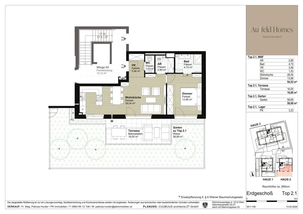2-Zimmer-Wohnung kaufen in Wien – 55 m², € 460.000 – Bild 8 von 8
