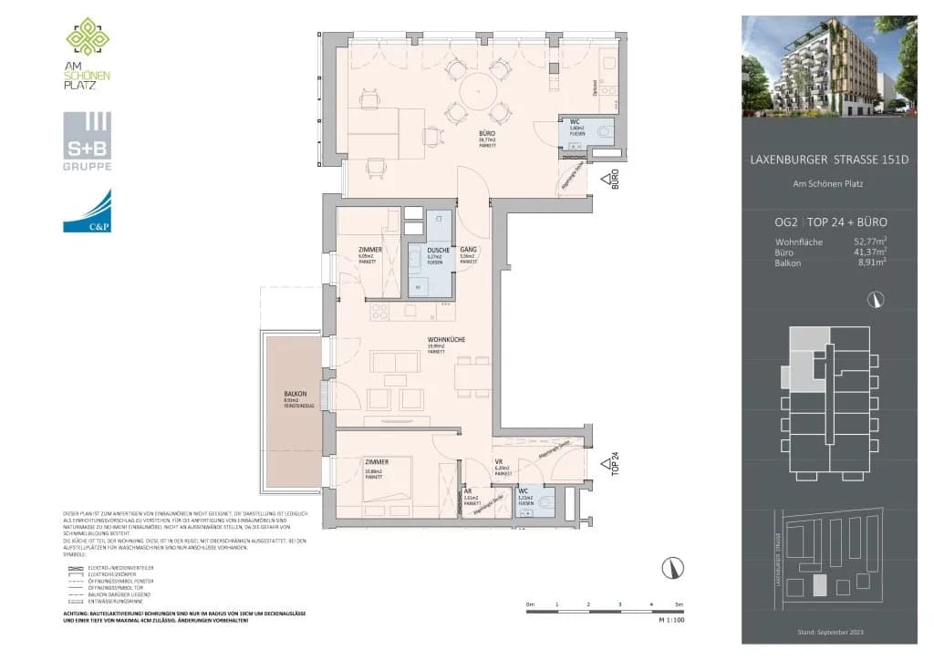 2-Zimmer-Wohnung mieten in Wien – 95 m², € 1.669 – Bild 17 von 17