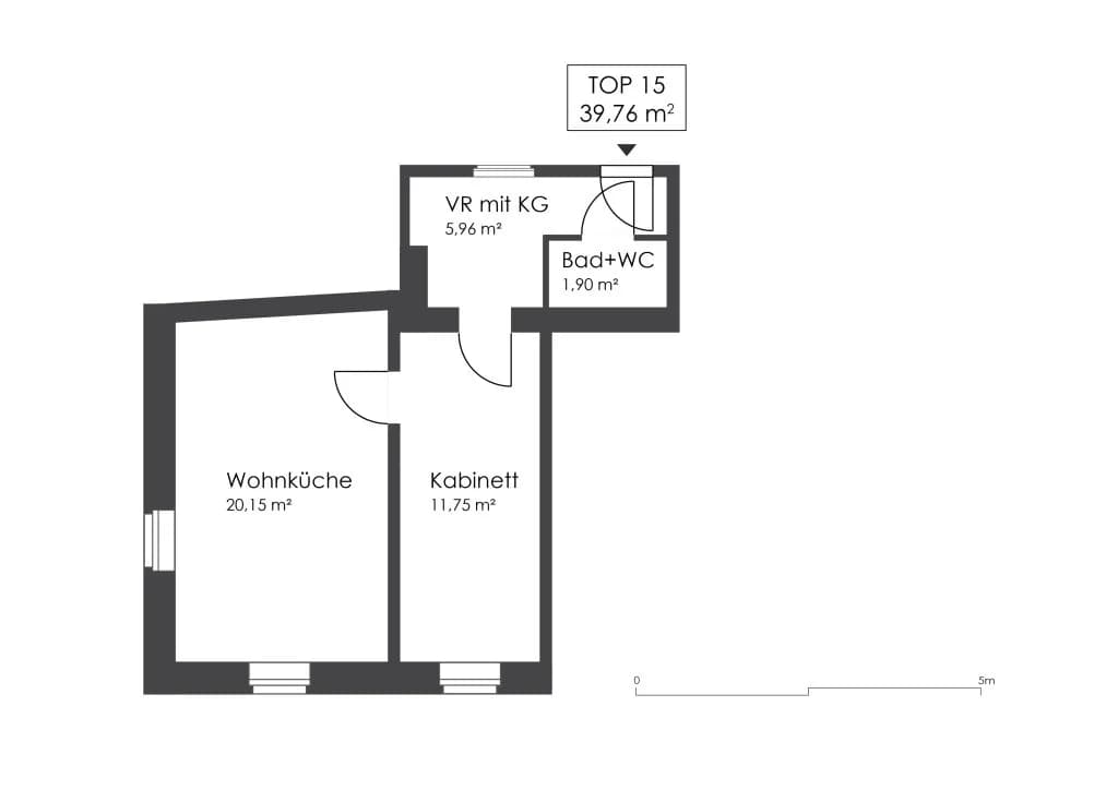 2-Zimmer-Wohnung kaufen in Wien – 39,72 m², € 139.000 – Bild 5 von 6