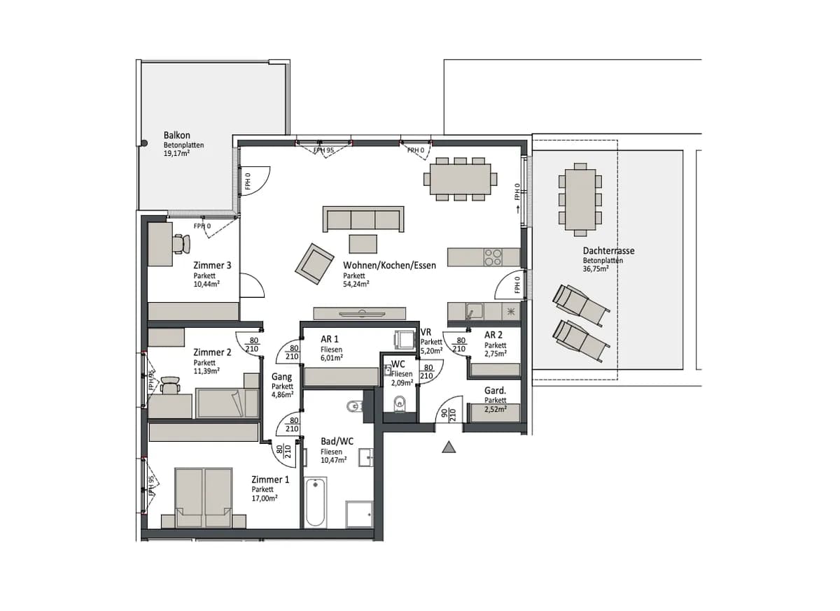 4-Zimmer-Wohnung kaufen in Villach – 126,97 m², € 790.900 – Bild 2 von 5