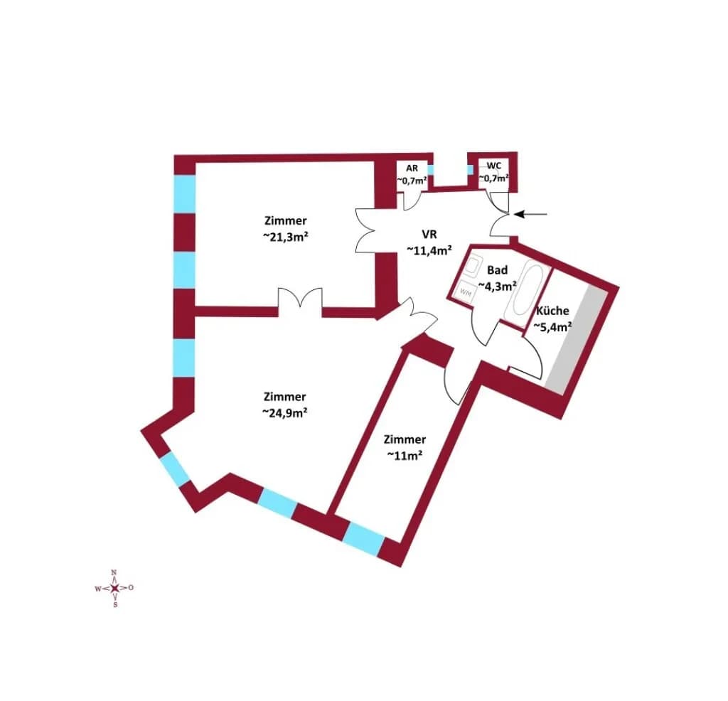 3-Zimmer-Wohnung kaufen in Wien – 81,81 m², € 529.000 – Bild 7 von 7