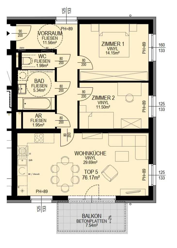 3-Zimmer-Wohnung mieten in Scheibbs – 76,29 m², € 687 – Bild 15 von 16