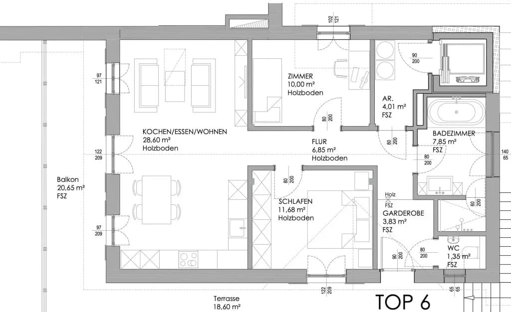 3-Zimmer-Wohnung kaufen in Salzburg-Umgebung – 73,88 m², € 1.200.000 – Bild 4 von 4