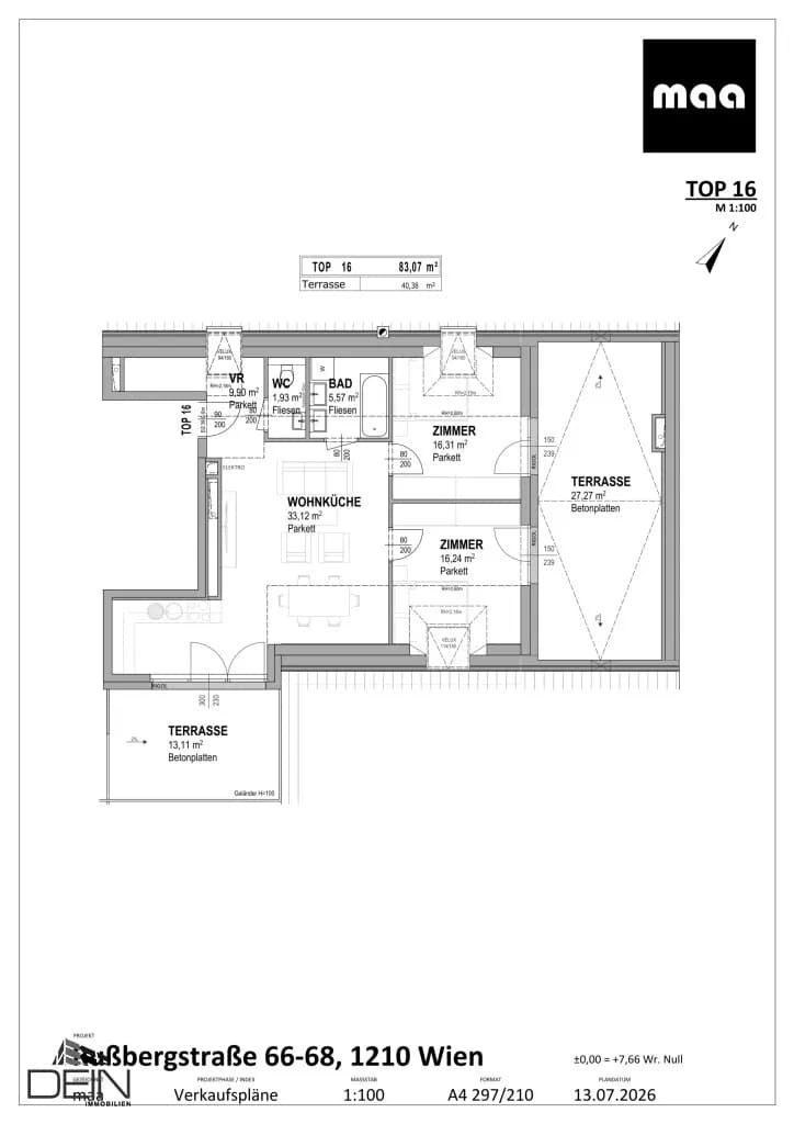 3-Zimmer-Wohnung kaufen in Wien – 84,01 m², € 578.000 – Bild 5 von 5