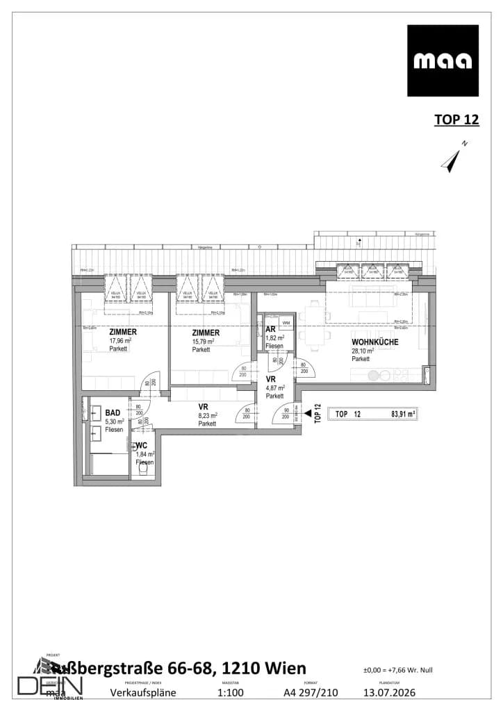 3-Zimmer-Wohnung kaufen in Wien – 84,01 m², € 452.000 – Bild 5 von 5