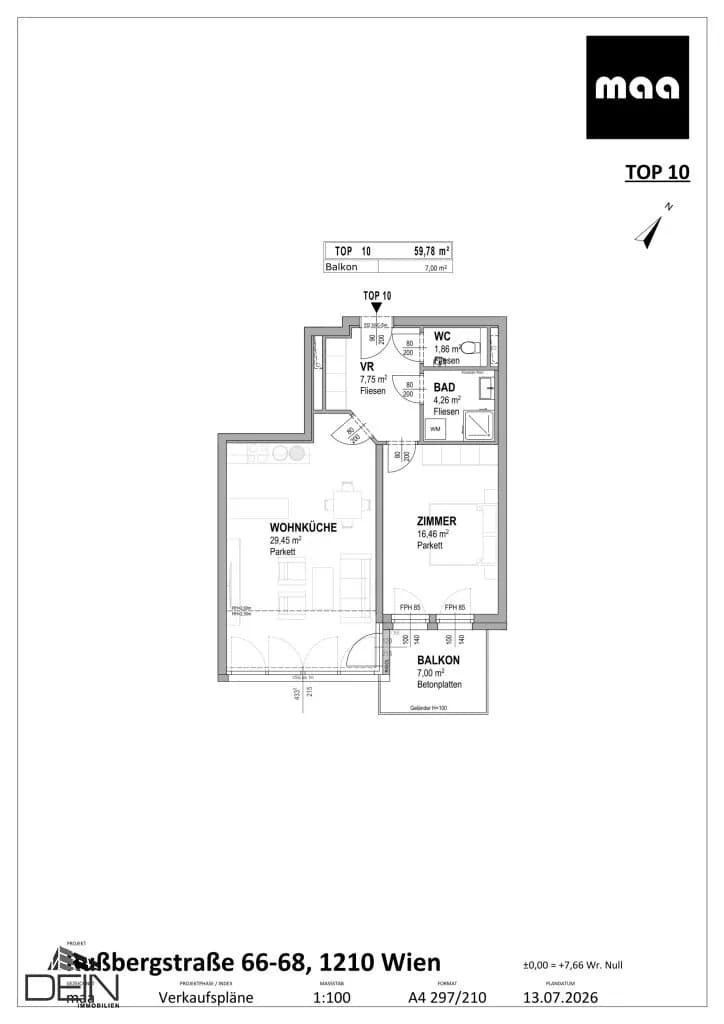 2-Zimmer-Wohnung kaufen in Wien – 60,49 m², € 369.000 – Bild 5 von 5