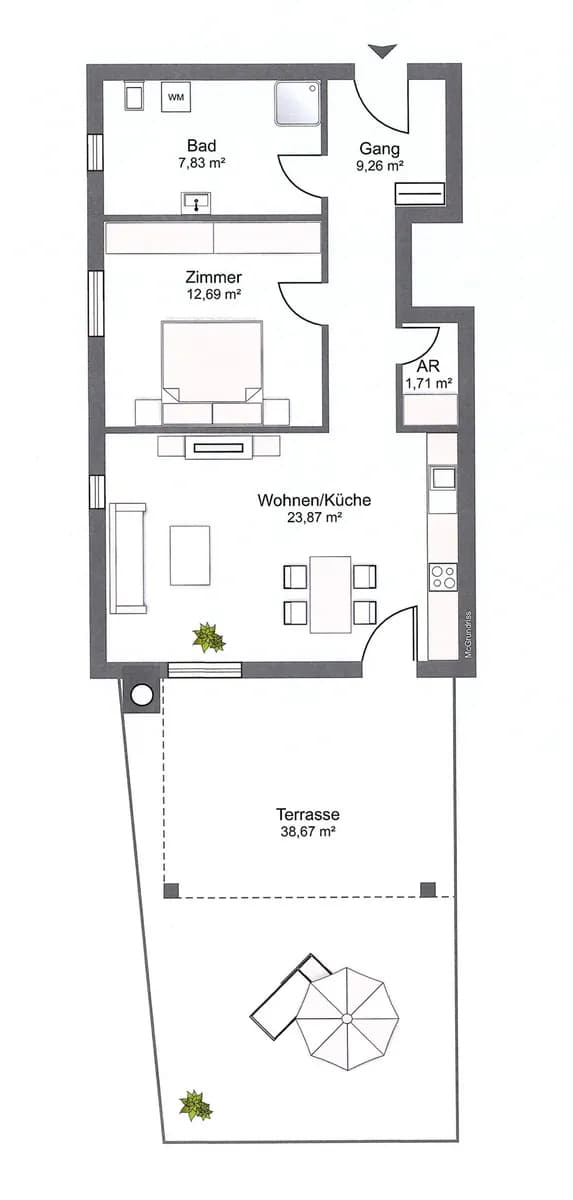 2-Zimmer-Wohnung kaufen in Schwaz – 55 m², € 365.000 – Bild 4 von 4