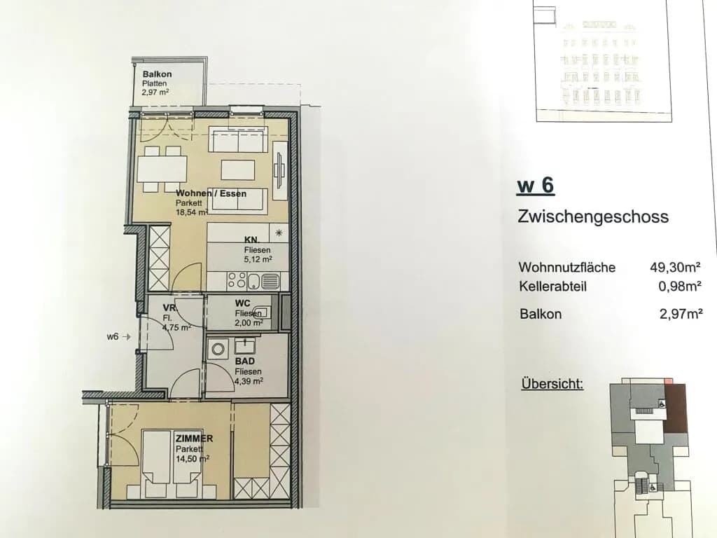 2-Zimmer-Immobilie mieten in Wien – 49,03 m², € 1.386 – Bild 16 von 16