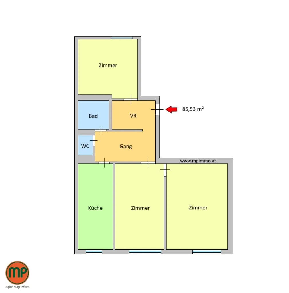3-Zimmer-Wohnung kaufen in Wien – 85,53 m², € 375.000 – Bild 11 von 16