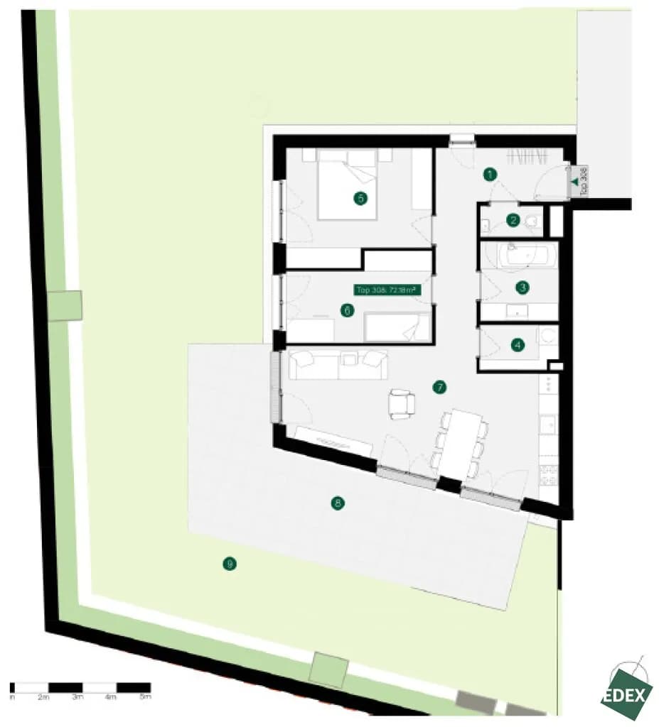 2-Zimmer-Wohnung mieten in Tulln – 52 m², € 1.099 – Bild 16 von 16