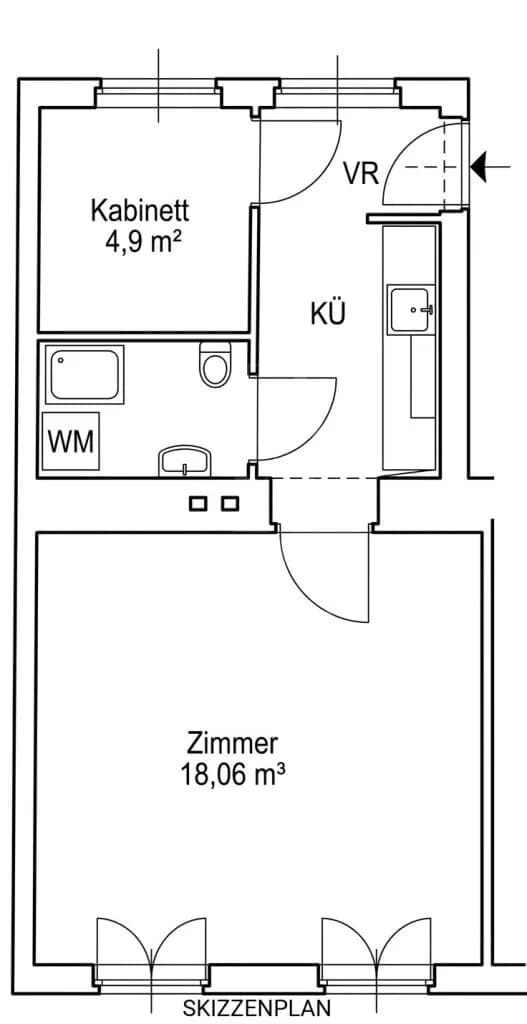 1-Zimmer-Wohnung kaufen in Wien – 34 m², € 87.500 – Bild 12 von 12