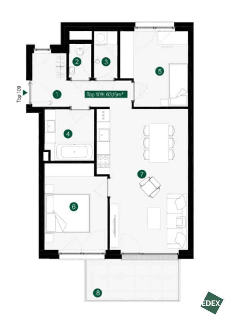 3-Zimmer-Wohnung mieten in Tulln – 63 m², € 1.199 – Bild 16 von 16