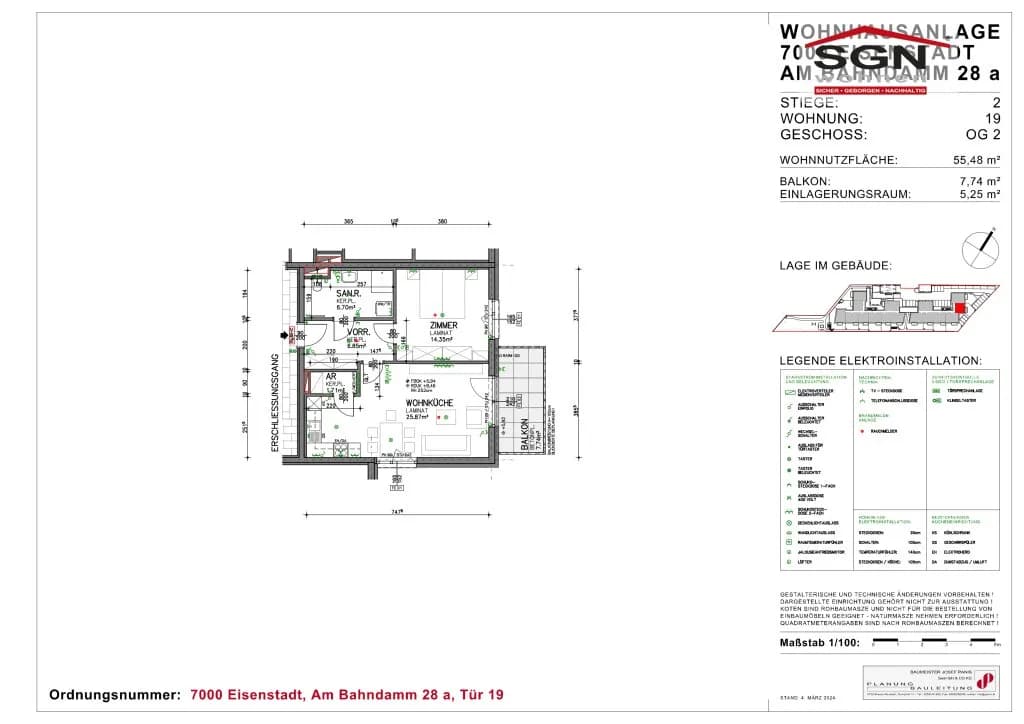 2-Zimmer-Wohnung mieten in Eisenstadt – 55,48 m², € 742 – Bild 20 von 22