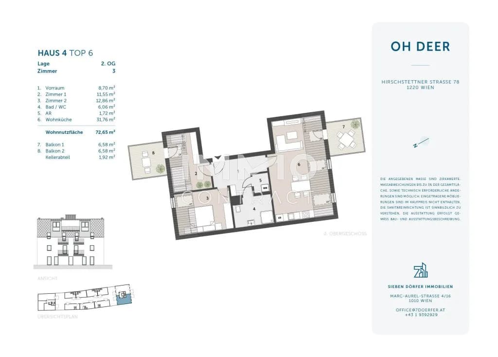 3-Zimmer-Wohnung kaufen in Wien – 72,65 m², € 421.000 – Bild 8 von 8
